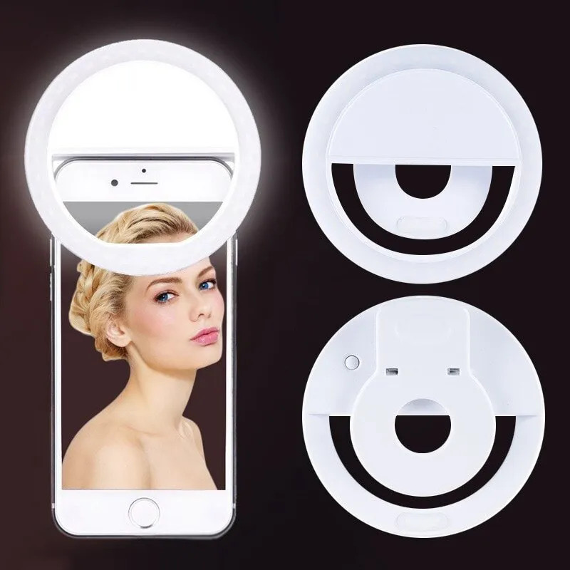 Stand Lighting Photography - USB 충전식 LED 셀카 링 라이트,