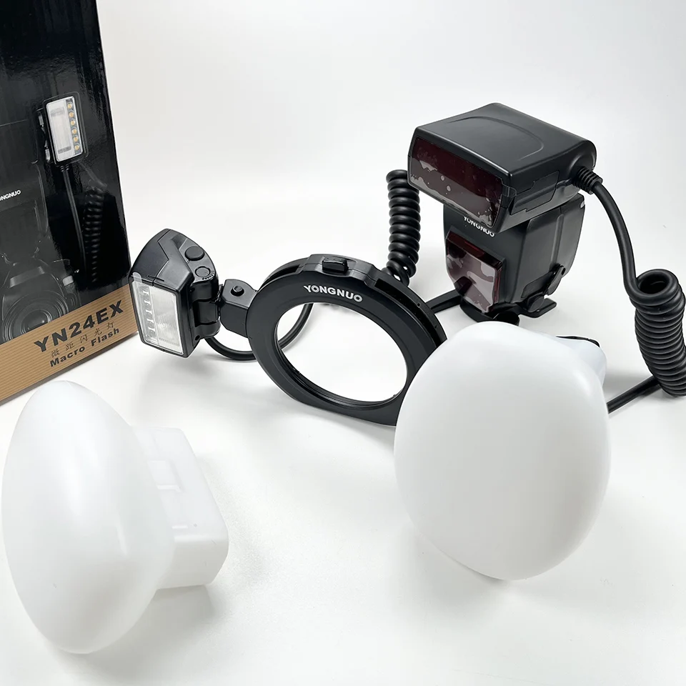 Photography Lighting Diy - Yongnuo YN24EX 듀얼 헤드 플래시 접착제와