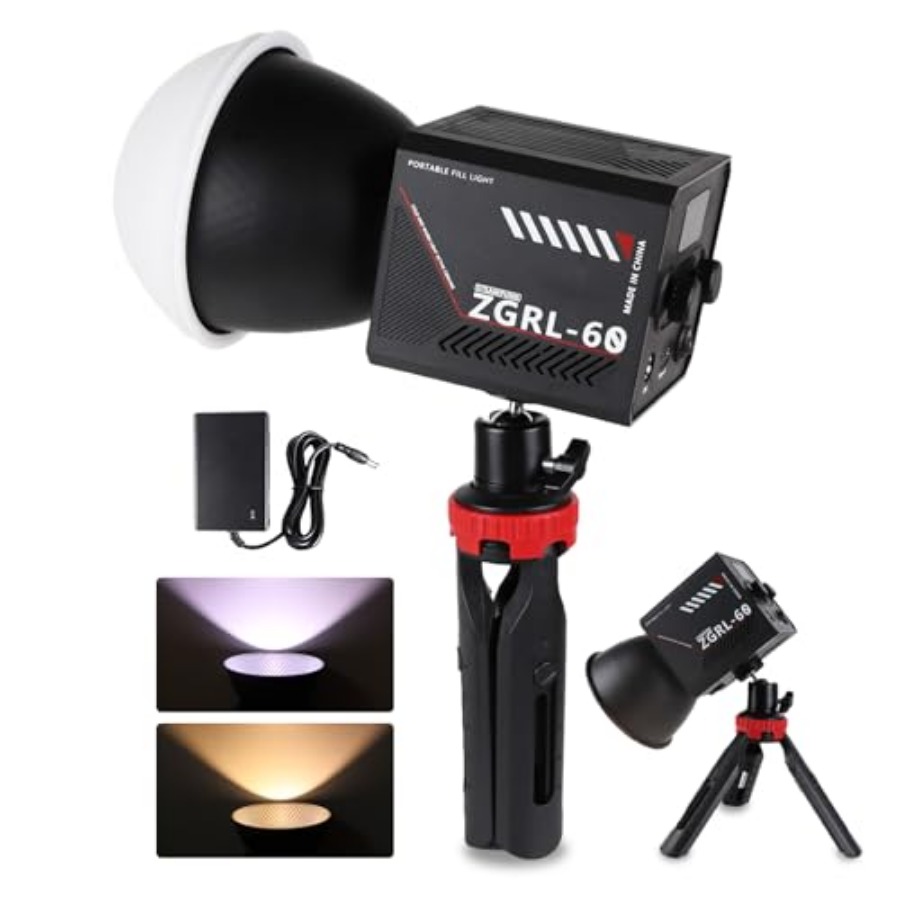 Lighting In Photography Studio - 60W COB LED 비디오 조명, 휴대용,