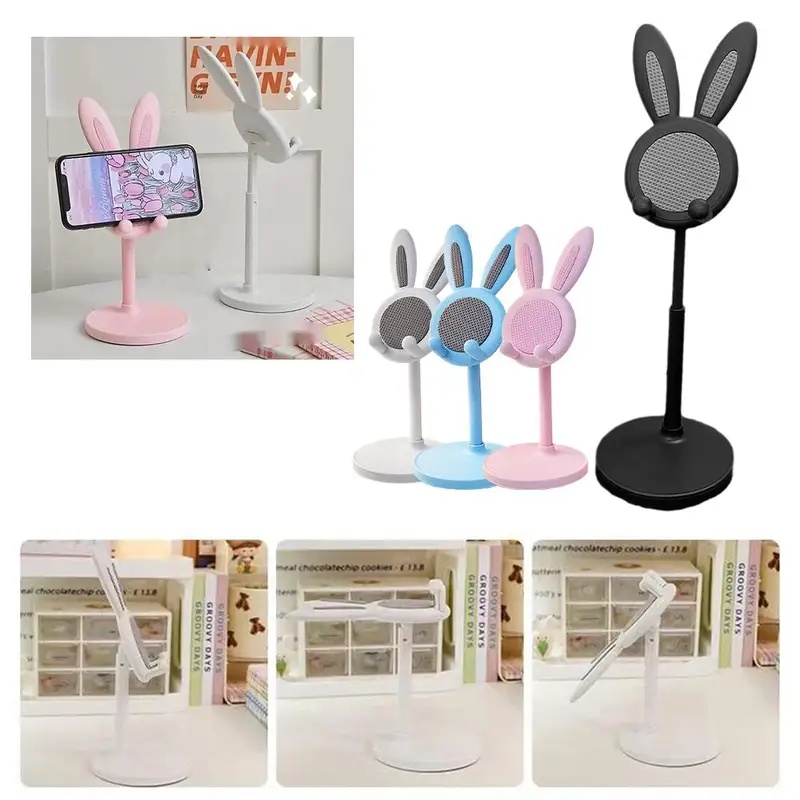 Stand Lighting Photography - 1/2/3/4Pcs 귀여운 토끼 데스크탑 전화 스탠드