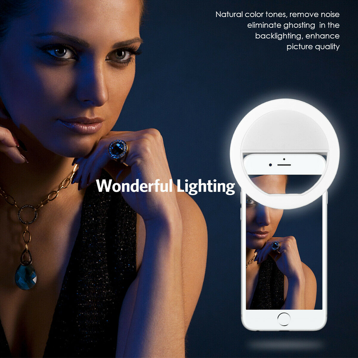 Photography Lighting Continuous - USB 충전 LED 셀카 링 라이트