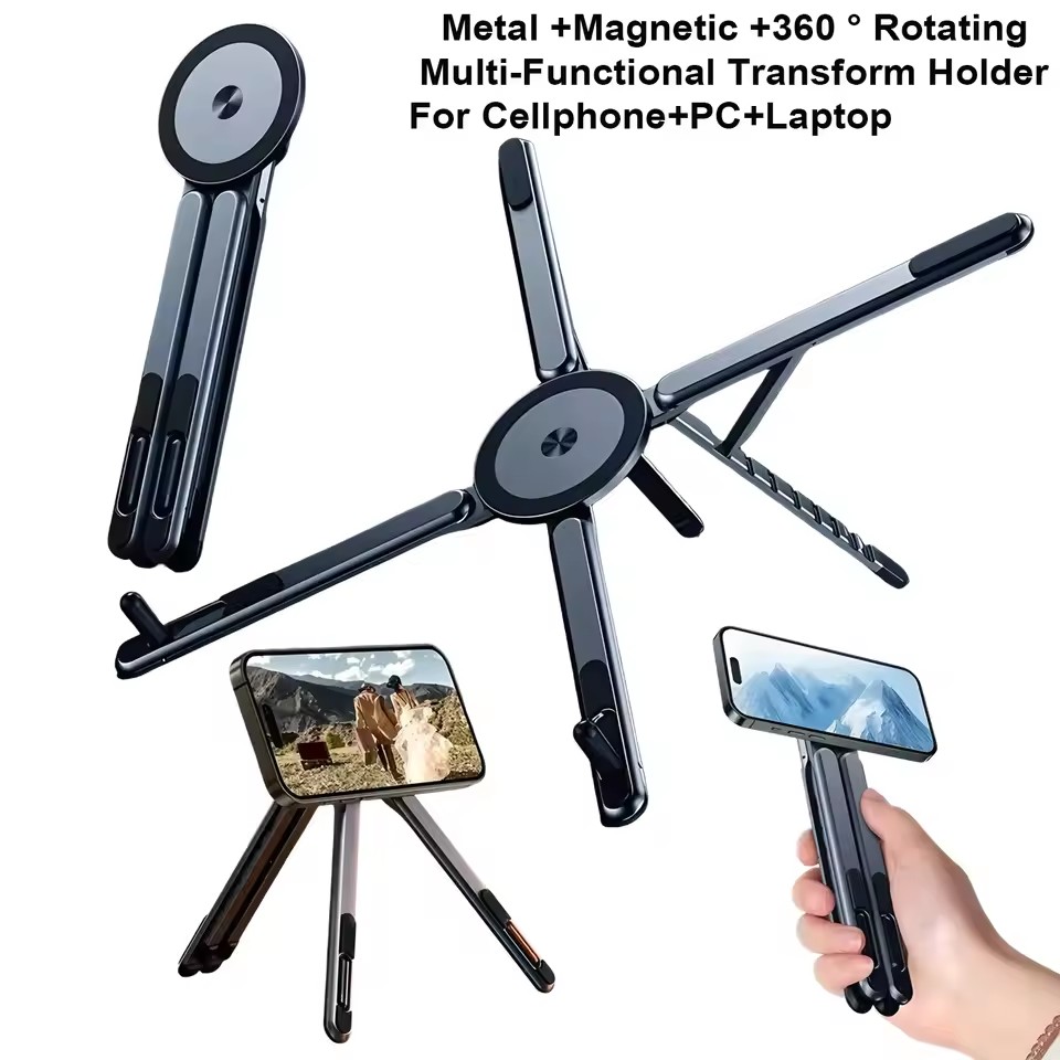 휴대용 자석식 휴대폰 거치대 & 셀카봉 3-in-1 접 - Stand Lighting Photography 리뷰 및 가격