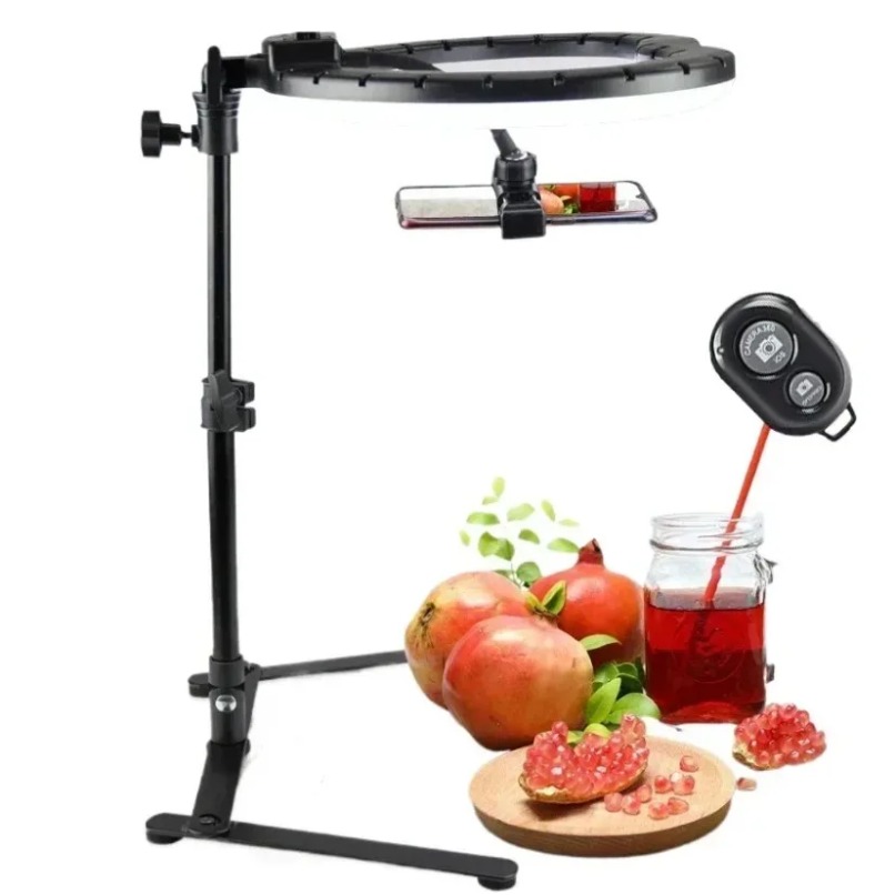 링 라이트가 있는 오버헤드 폰 마운트, 아이폰 카메라  - Photography Lighting For Food 리뷰 및 가격