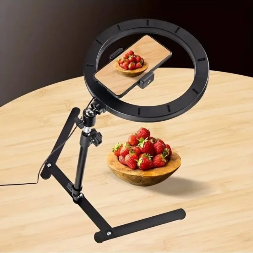 링 라이트가 있는 오버헤드 폰 마운트, 아이폰 카메라  - Photography Lighting For Food 리뷰 및 가격