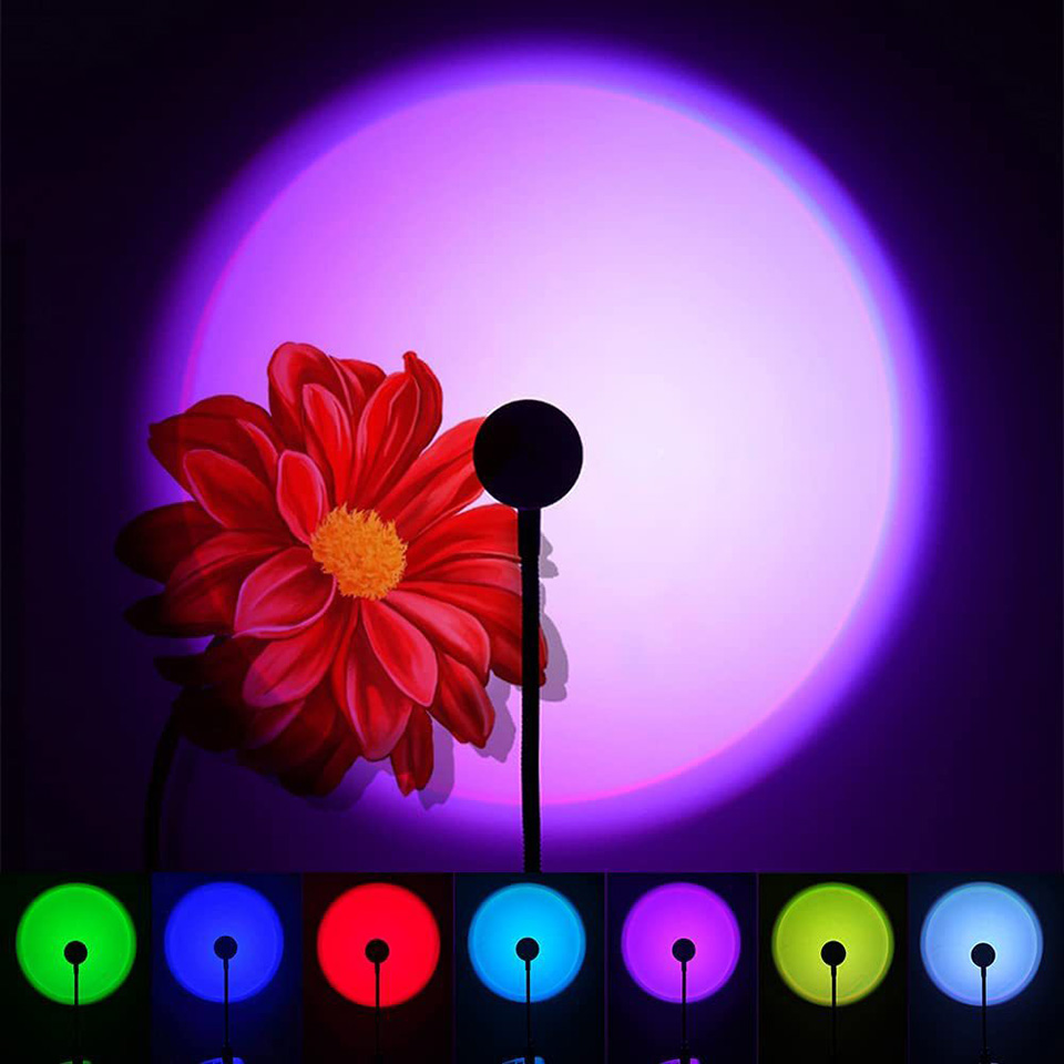 1x USB 일몰 램프 LED 레인보우 네온 야간 조명 - Photography Lighting Wall 리뷰 및 가격