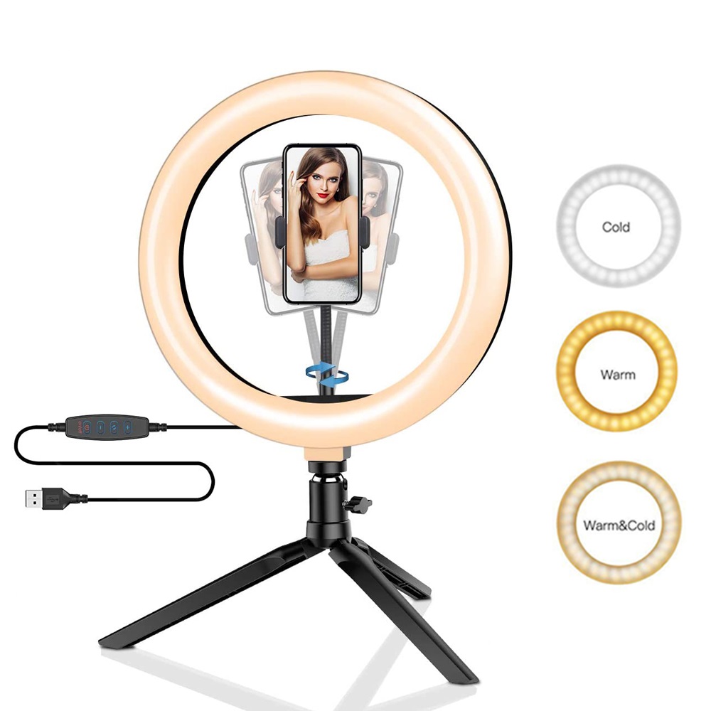 26cm 10 인치 Led 링 Selfie 빛 디 밍이 - Stand Lighting Photography 리뷰 및 가격