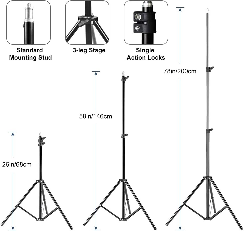 사진 촬영용 소프트박스 조명 키트, 2팩 19.7인치  - Photography Led Lighting Kit 리뷰 및 가격