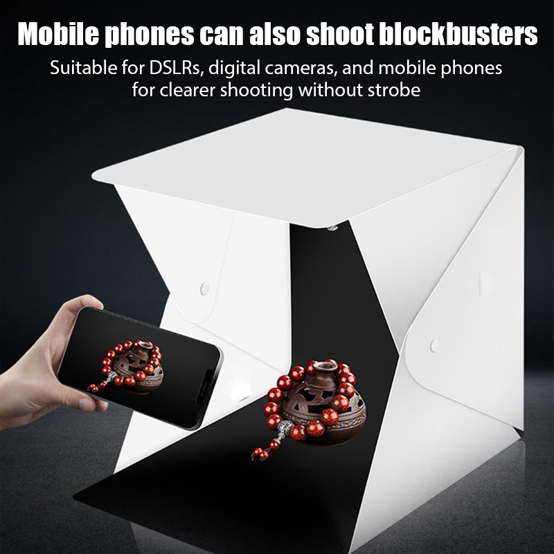 20cm 휴대용 포토박스 사진 촬영 접이식 LED 조명 - Photography Lighting Tent 리뷰 및 가격