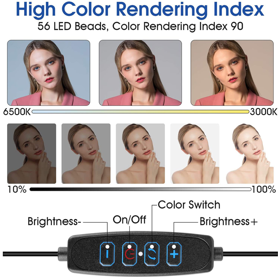 줌 회의용 16cm 링 라이트, 삼각대 스탠드가 있는  - Stand Lighting Photography 리뷰 및 가격