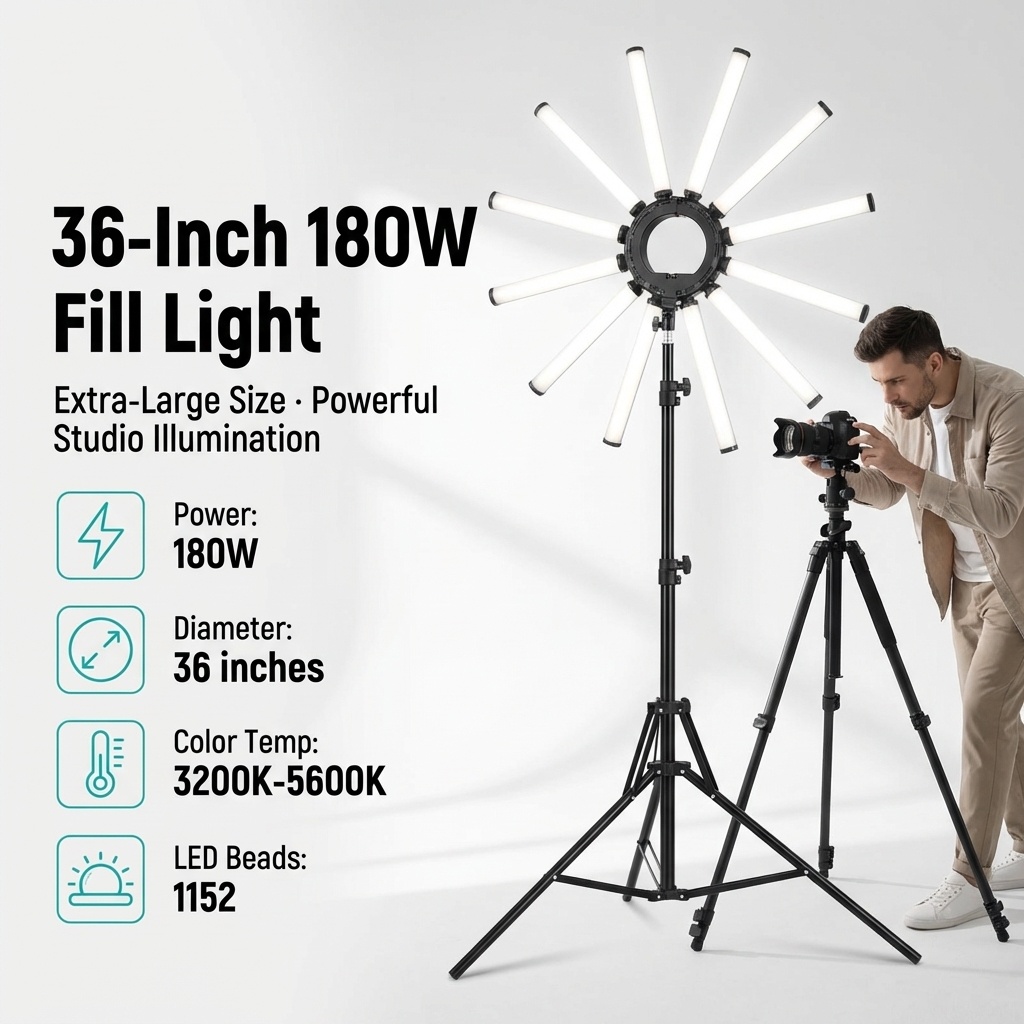 12암 멀티 튜브 사진 조명 키트 180W 대형 LED - Photography Led Lighting Kit 리뷰 및 가격