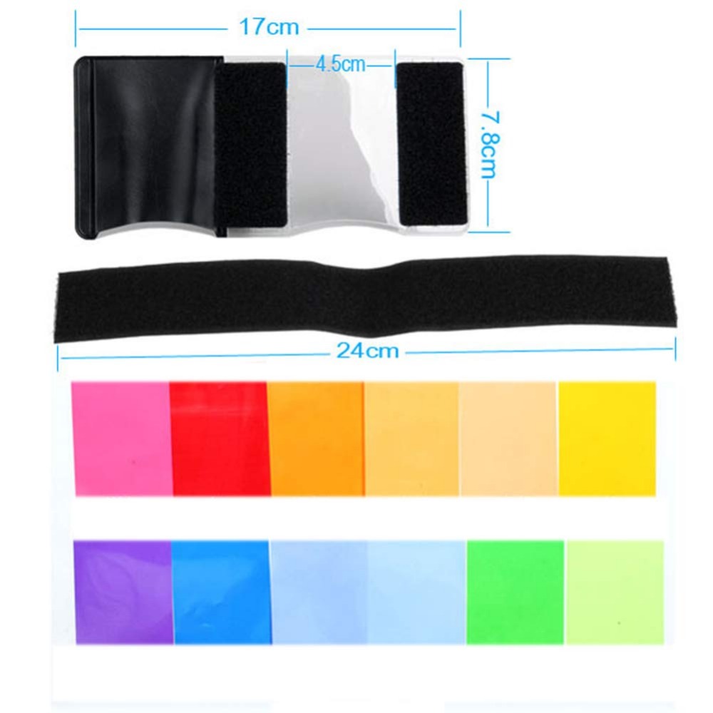 12색 카메라 플래시 젤 조명 필터 키트, 스피드라이트 - Photography Lighting Diy 리뷰 및 가격
