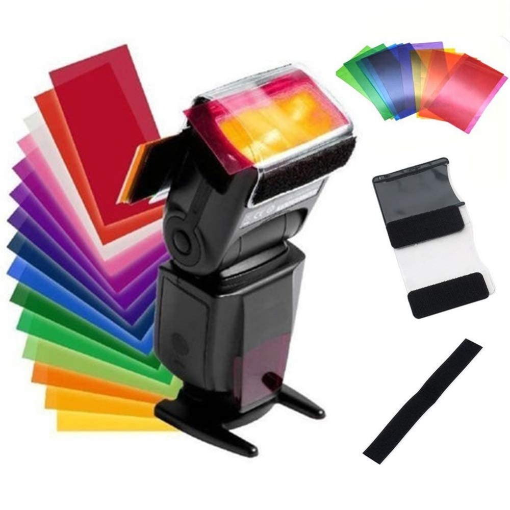 12색 카메라 플래시 젤 조명 필터 키트, 스피드라이트 - Photography Lighting Diy 리뷰 및 가격
