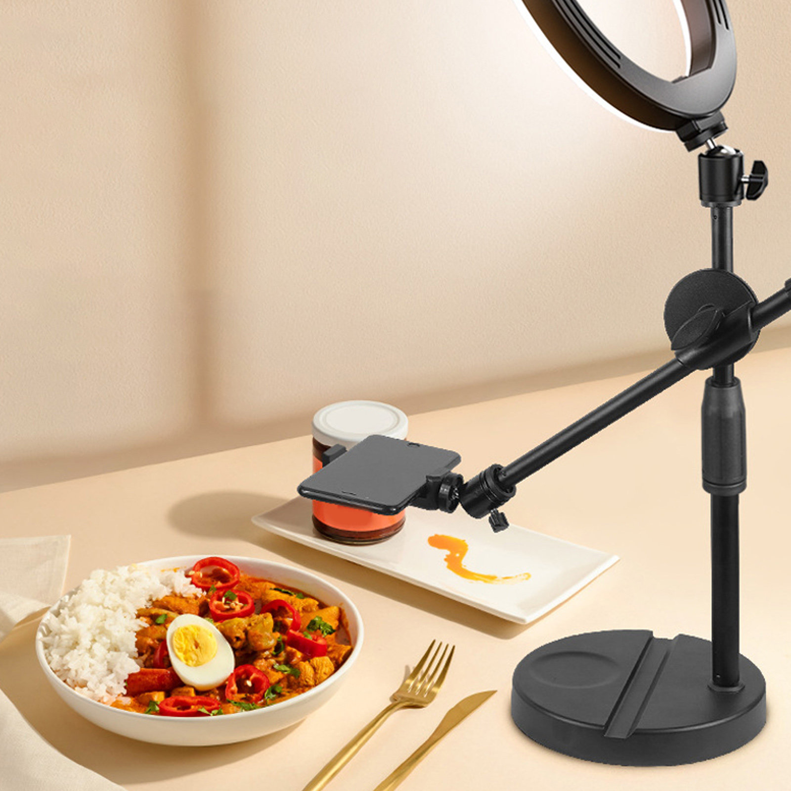 오버헤드 폰 마운트 조절식 텔레스코픽 스탠드 (비디오  - Photography Lighting For Food 리뷰 및 가격