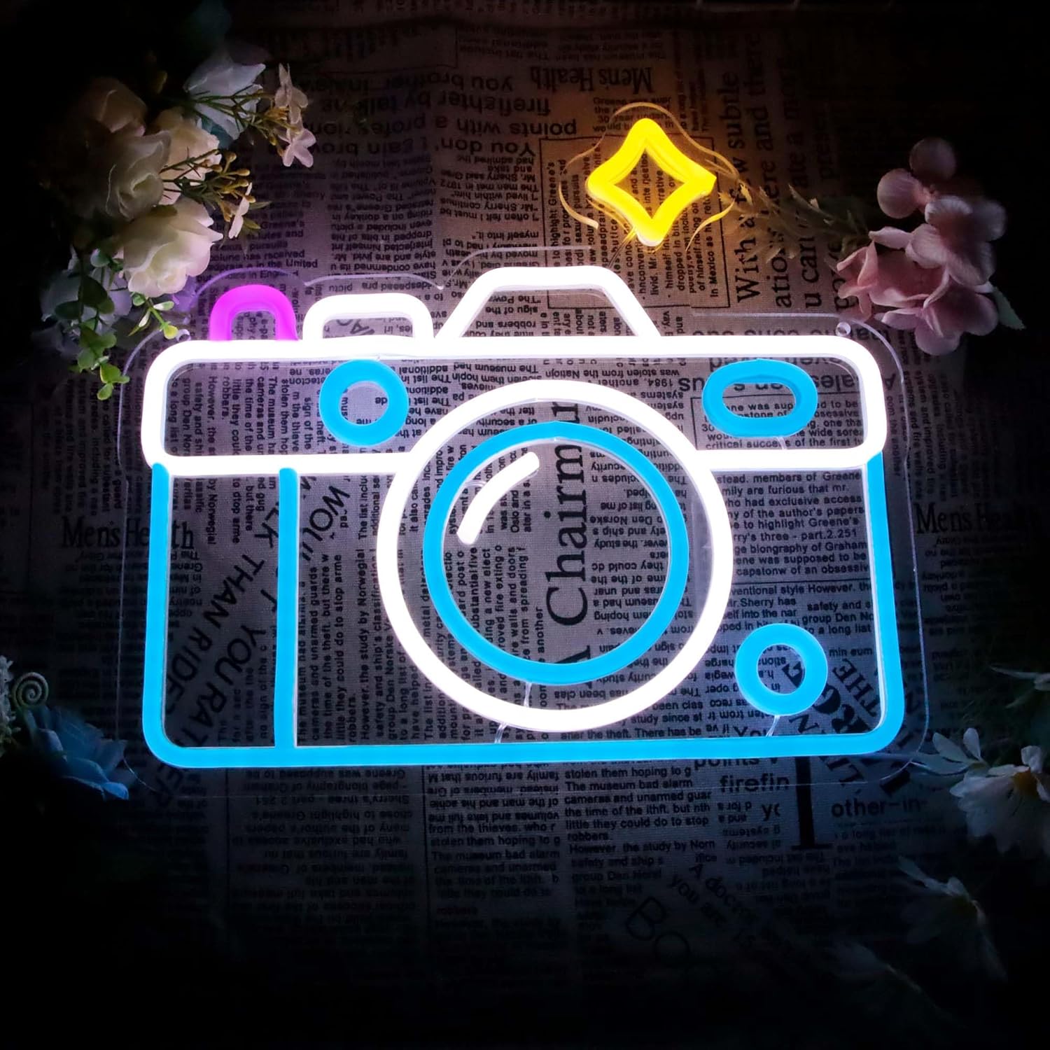 벽 장식용 네온사인, 사진기 테마 침실 조명, 소년 소 - Photography Lighting Wall 리뷰 및 가격